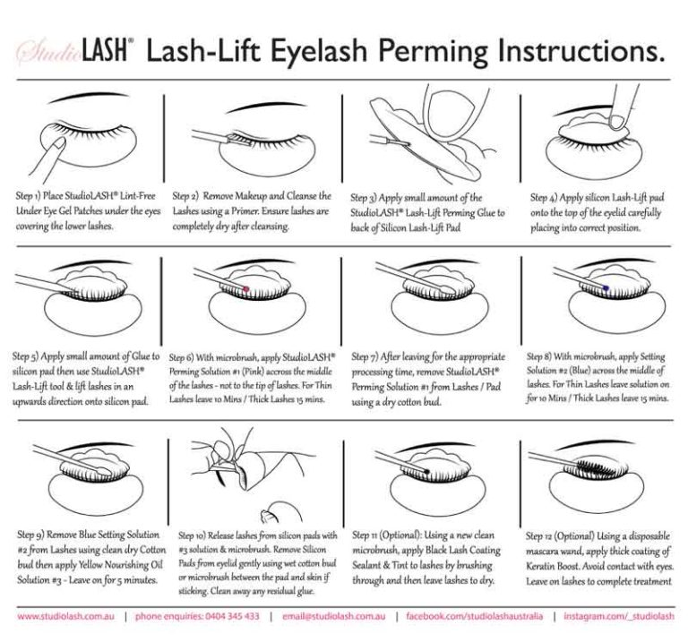 Lash Lift Lvl Eyelash Perming Instructions Studiolash